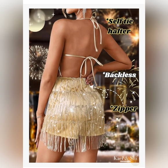 Kaei&Shi Sequin Fringe Romper #1011 NWOT - Picture 6 of 10